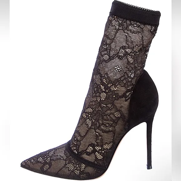 Gianvito Rossi Lace Stretch Ankle Mesh Sock Booties 👠😍