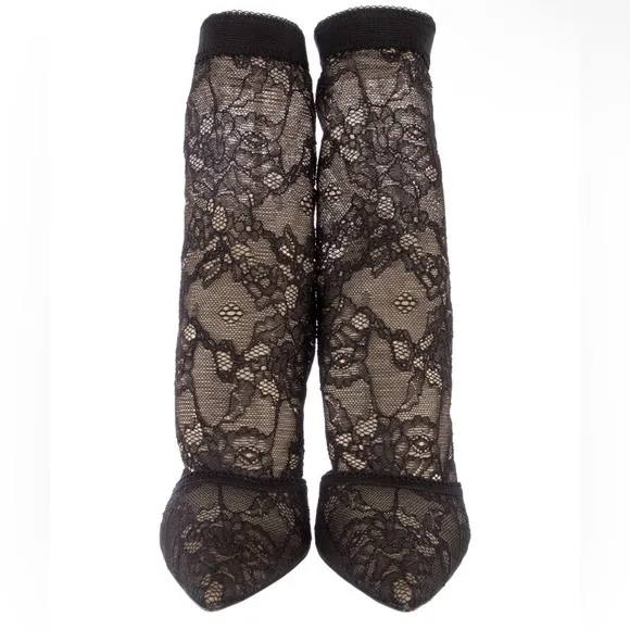 Gianvito Rossi Lace Stretch Ankle Mesh Sock Booties 👠😍