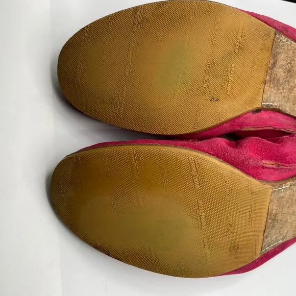 Giorgio Armani Pink Suede Loafers Size 40.5/8.5