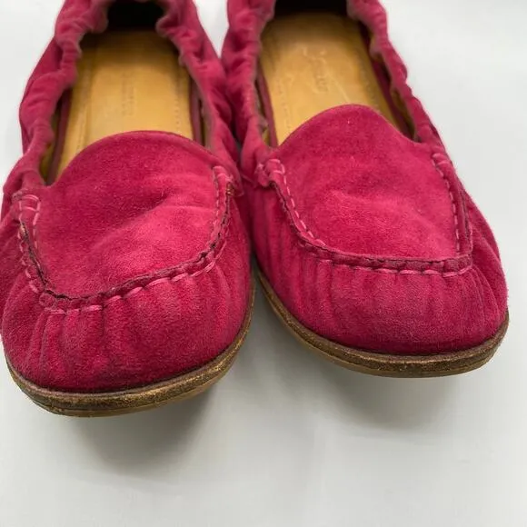 Giorgio Armani Pink Suede Loafers Size 40.5/8.5