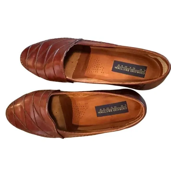 Giorgio Brutini Le Glove Slip On Leather Loafers Made in Brazil, Brand New