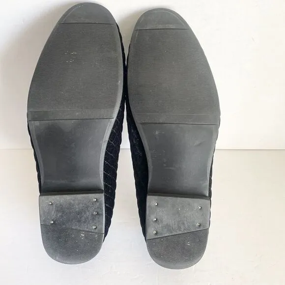 Giorgio Brutini Mens Loafers Suede Size 11 Slip Ons Velvet Chatwal Quilted Black