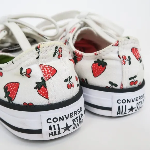 Girls Converse Strawberry Cherry Low Top Sneakers