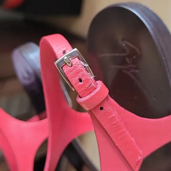 Giuseppe Zanotti Red Strappy Thong Sandals