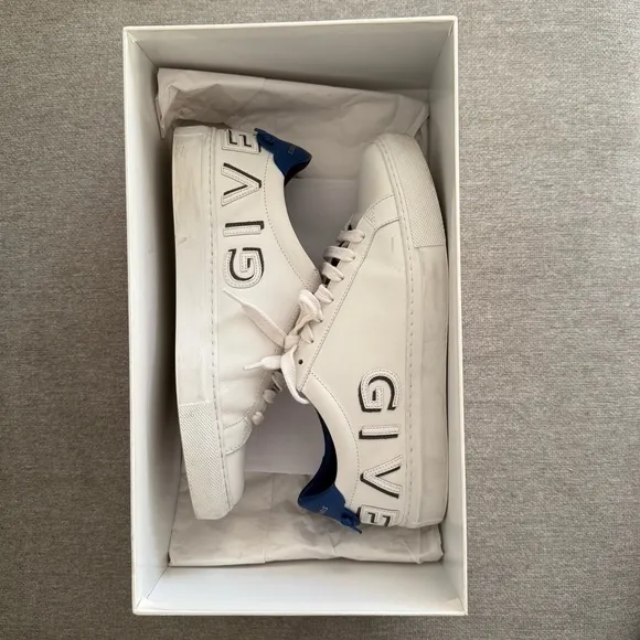 GIVENCHY Urban Street white and blue reverse sneakers