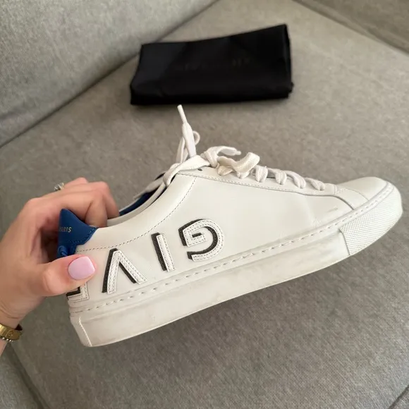 GIVENCHY Urban Street white and blue reverse sneakers