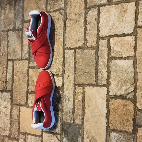 Goats Red  Canvas CrissCross Velcro Strap Sneakers