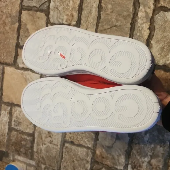 Goats Red  Canvas CrissCross Velcro Strap Sneakers