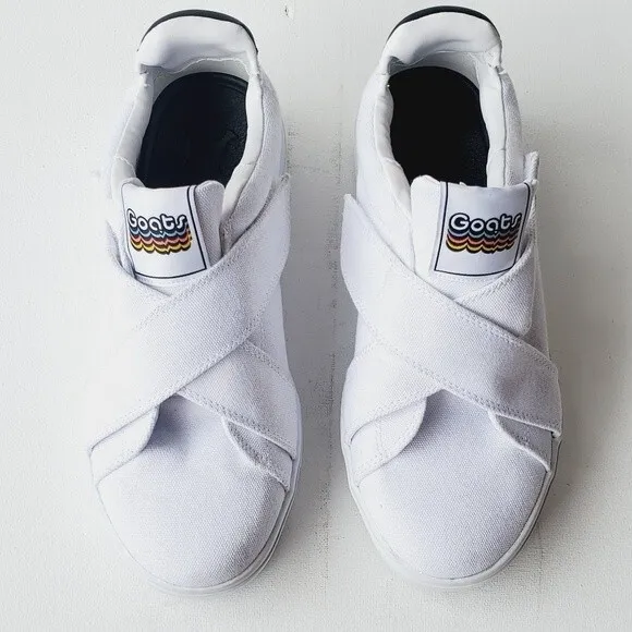 Goats White Canvas Womens Platform Sneakers size 7 NWOT