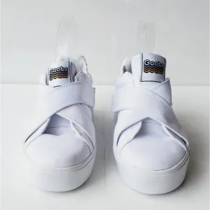 Goats White Canvas Womens Platform Sneakers size 7 NWOT