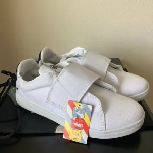 Goats Men's Velcro Canvas Sneakers White NWT size 9.5
