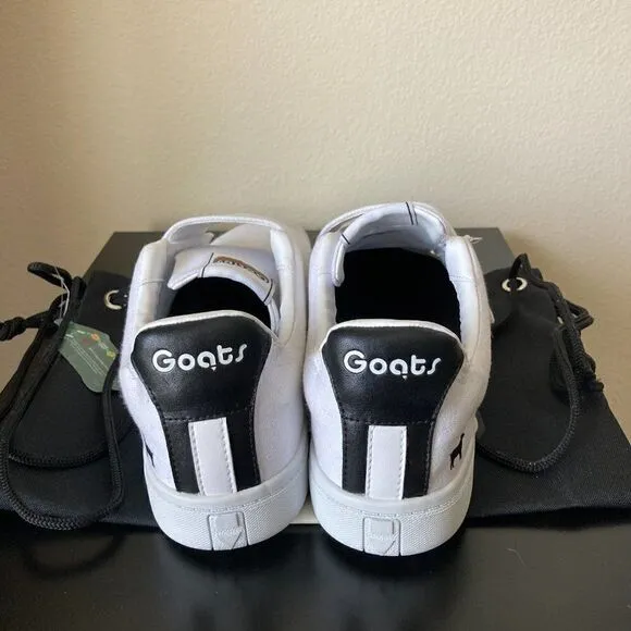 Goats Men's Velcro Canvas Sneakers White NWT size 9.5