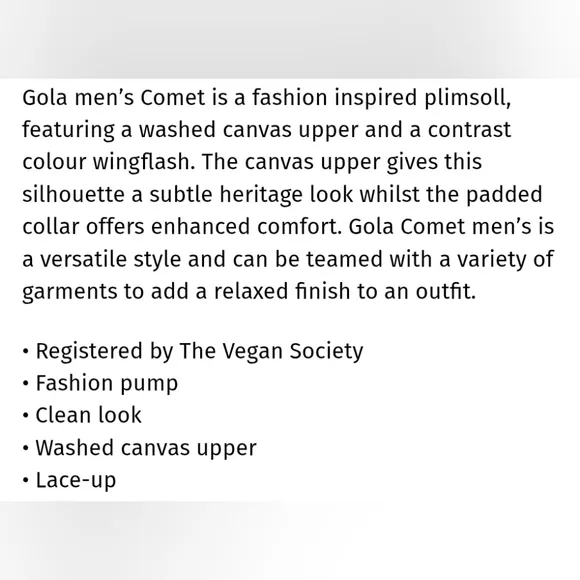Gola Vegan Comet Plimsoll Sneakers