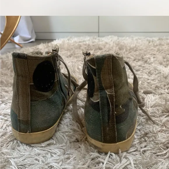 Golden Goose Green and Brown Urban Sneakers