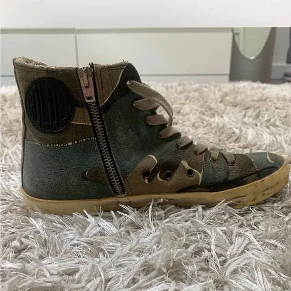 Golden Goose Green and Brown Urban Sneakers