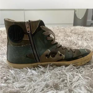 Golden Goose Green and Brown Urban Sneakers