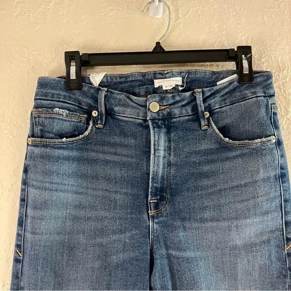 Good American Good Legs High Rise Cigarette Jeans in Blue 842