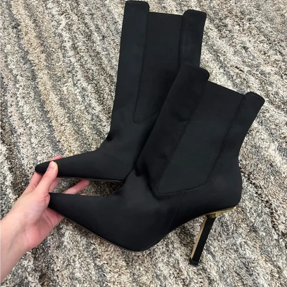 Good American Heeled Boots Sz 12 | Good American Pointed Toe Chelsea Heeled Boot