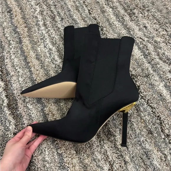 Good American Heeled Boots Sz 12 | Good American Pointed Toe Chelsea Heeled Boot