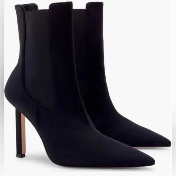 Good American Heeled Boots Sz 12 | Good American Pointed Toe Chelsea Heeled Boot