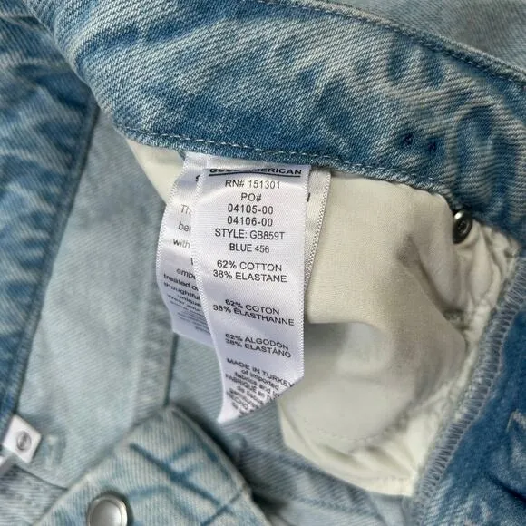 Good American NWT Good Boy Jeans Button Fly High Rise Straight 10/30