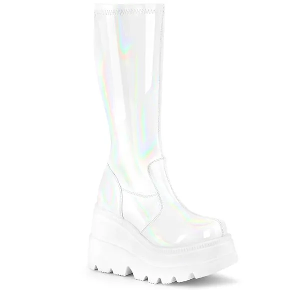 Gothic Platform Wedge Heel Knee High Boots