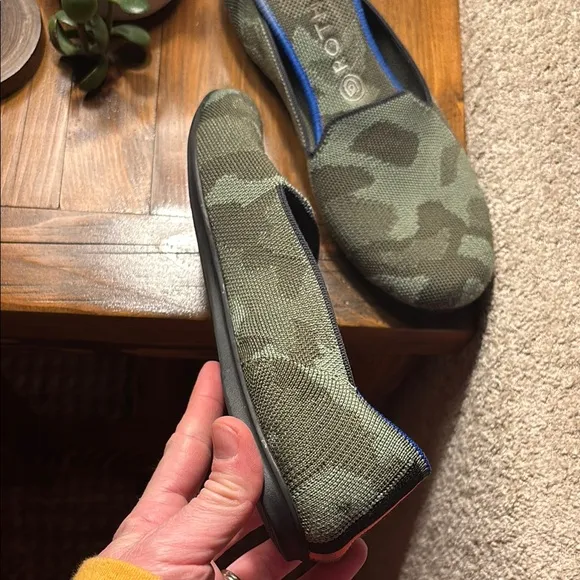 Green Camouflage Slip-On Loafers