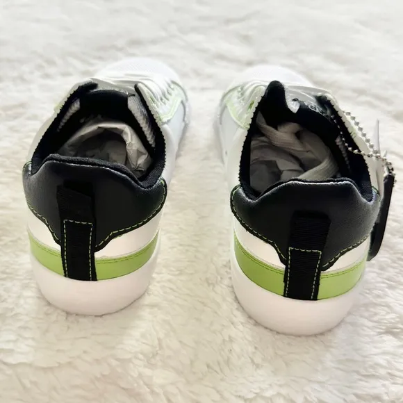 Ground Up Grogu Baby Yoda Mesh Court Sneakers White Green Size 2 Little Kid
