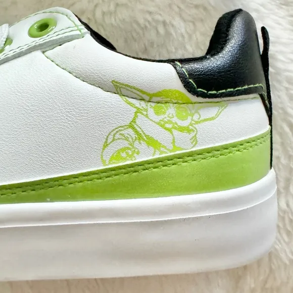 Ground Up Grogu Baby Yoda Mesh Court Sneakers White Green Size 2 Little Kid