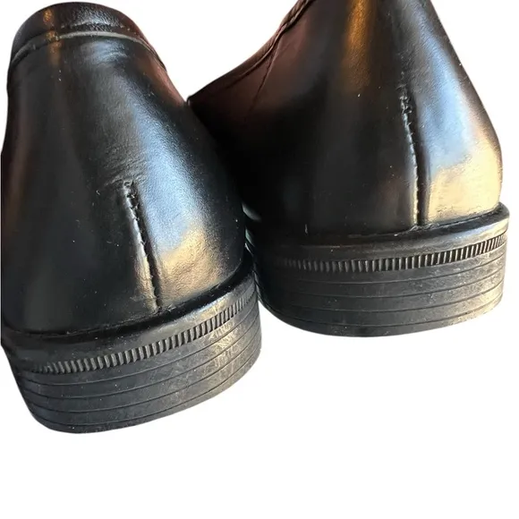 GUC~ Nunn Bush Mens Leather LoaferShoes Sz 9.0 M Black TasselWoven Pinch Toe