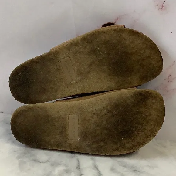 GUC Veronica Beard Brown and Gold Comfort Sandals Size 8