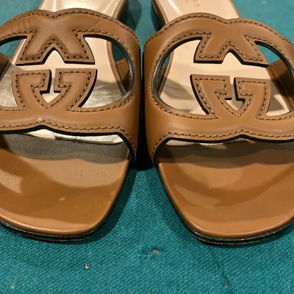 Gucci Brown Slide Sandals for Women