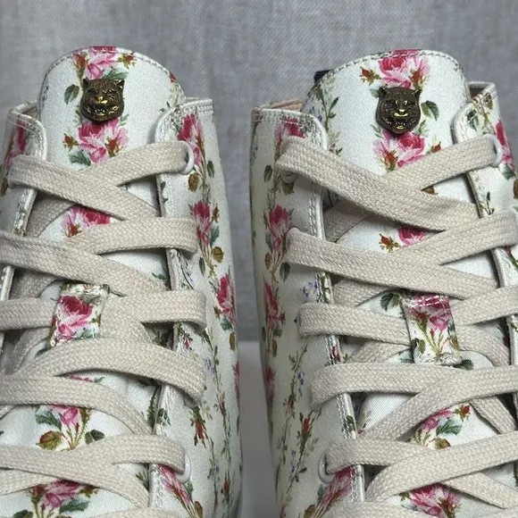 GUCCI CANVAS ROMANTIC PRINT MAJOR BLIND FOR LOVE HIGH TOP SNEAKERS **NIB…
