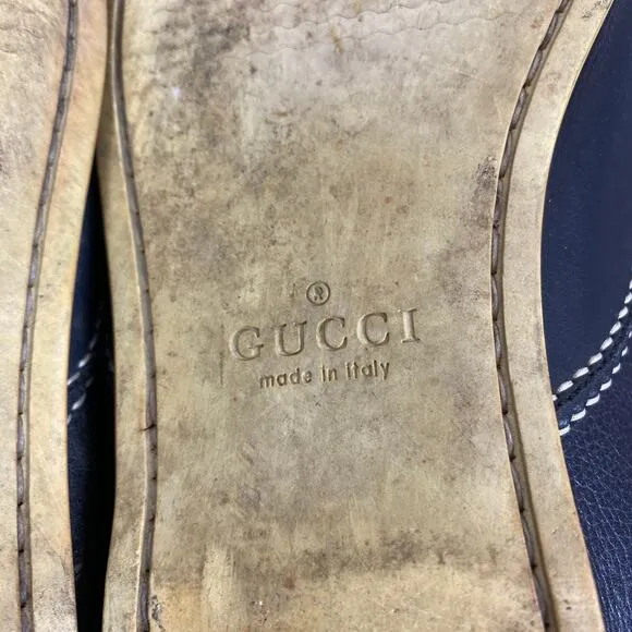Gucci Horsebit Leather Loafers Slip Ons Men's 42.5E 154021