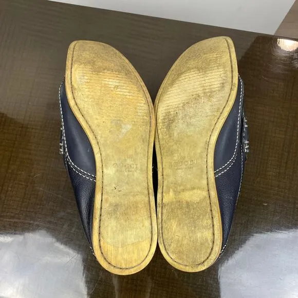 Gucci Horsebit Leather Loafers Slip Ons Men's 42.5E 154021