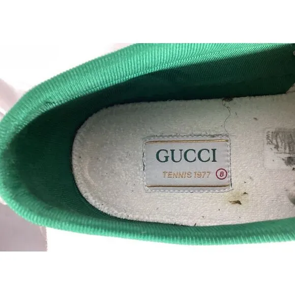 Gucci Tennis 1977 Mini GG Sneakers in White Canvas