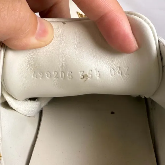 Gucci-Women's Ace Leather &amp; Canvas Sneaker-35.5 | Retail Price: $890