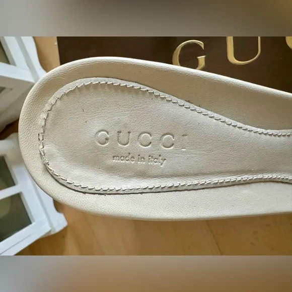 Gucci Women's Cream Stiletto Sandals