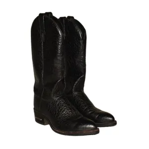 HARLEY DAVIDSON $200 Oil Resistant Croc Embossed Leather Riding Boot Men's 7 D