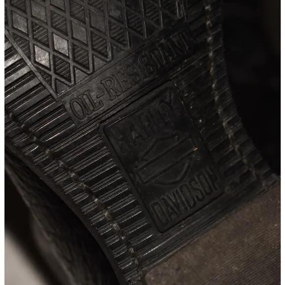 HARLEY DAVIDSON $200 Oil Resistant Croc Embossed Leather Riding Boot Men's 7 D