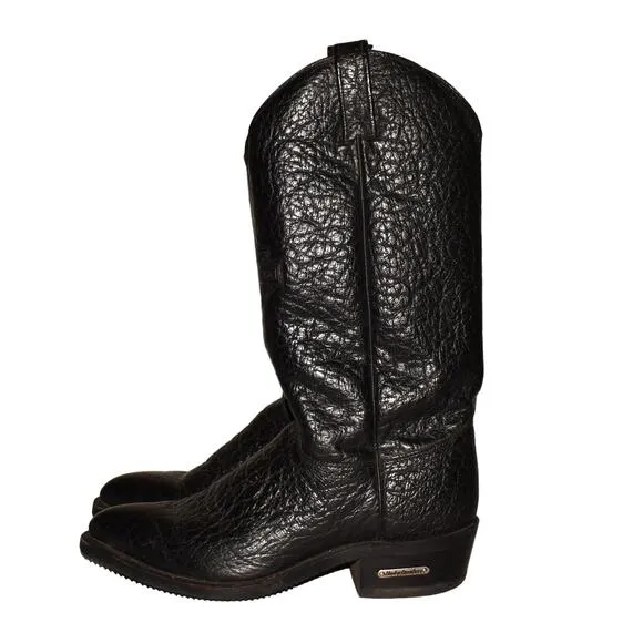 HARLEY DAVIDSON $200 Oil Resistant Croc Embossed Leather Riding Boot Men's 7 D