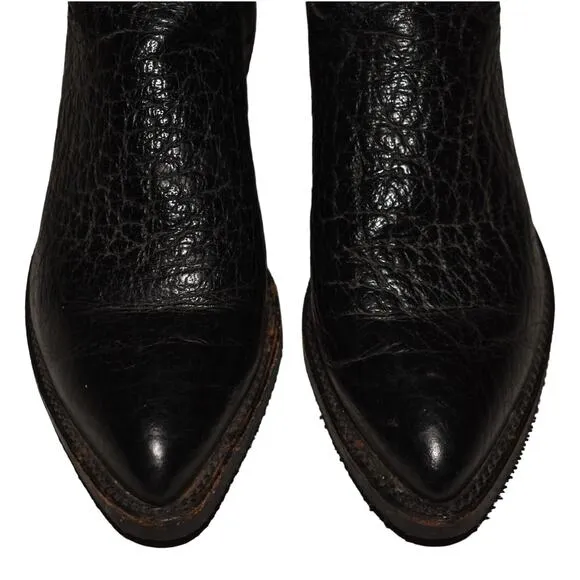 HARLEY DAVIDSON $200 Oil Resistant Croc Embossed Leather Riding Boot Men's 7 D