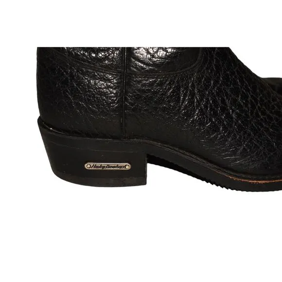 HARLEY DAVIDSON $200 Oil Resistant Croc Embossed Leather Riding Boot Men's 7 D