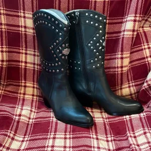 Harley Davidson after riding boots