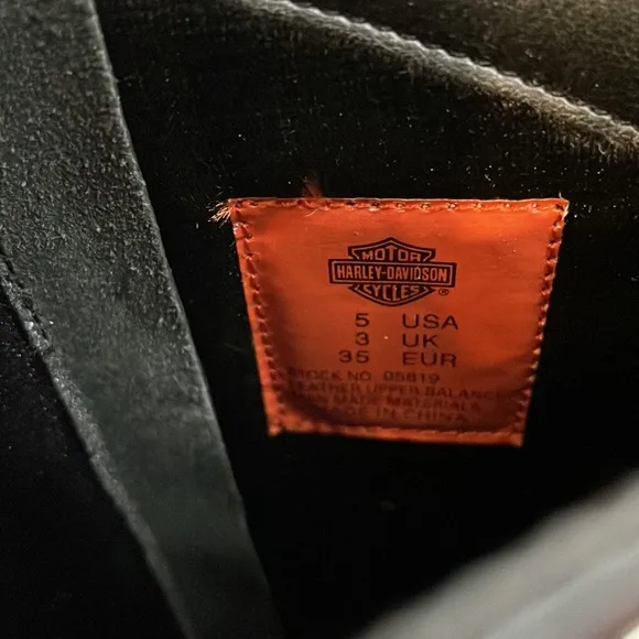 Harley Davidson after riding boots