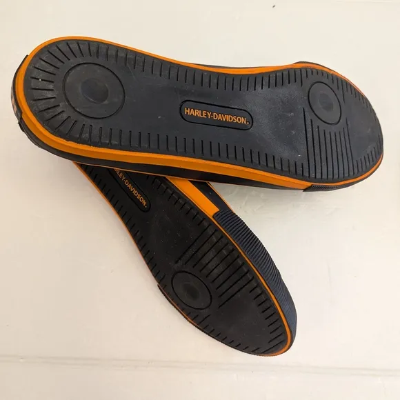 Harley-Davidson Black and Orange Sneakers
