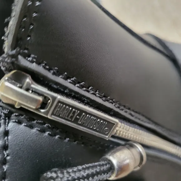 Harley Davidson Black Leather Buckle Boots