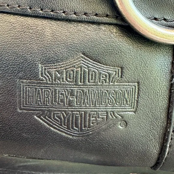 Harley Davidson Black Leather Riding Boots Women’s Size 7 D85397