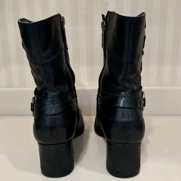 Harley Davidson Black Leather Riding Boots Women’s Size 7 D85397