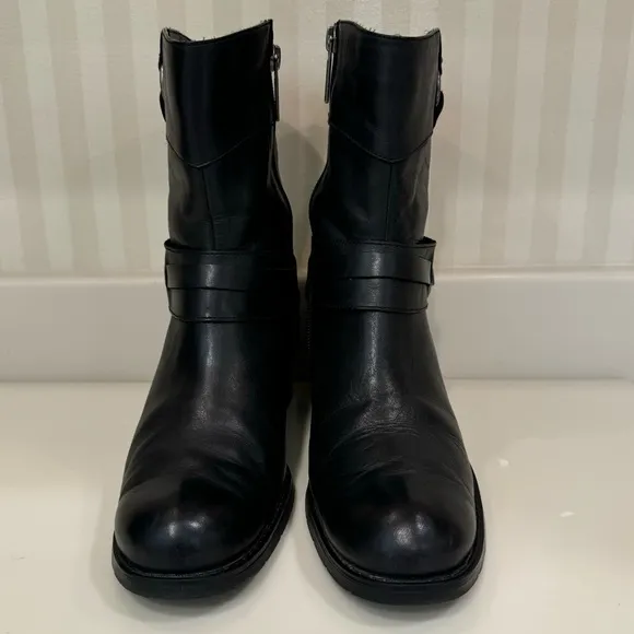 Harley Davidson Black Leather Riding Boots Women’s Size 7 D85397